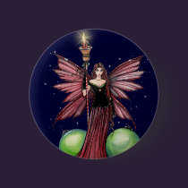 Christmas Fairy Pin Button by Molly Harrison buttons