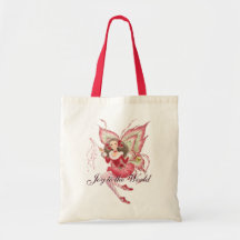Christmas Fairy Tote Canvas Bags