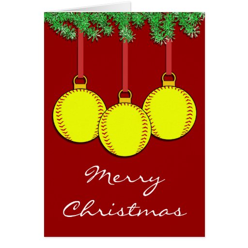 Christmas Fastpitch Softball Card Zazzle