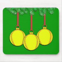 Christmas Fastpitch Softball Mousepad