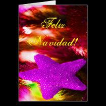 Christmas Feliz Navidad Purple Star I cards