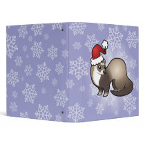 Christmas Ferret Vinyl Binders