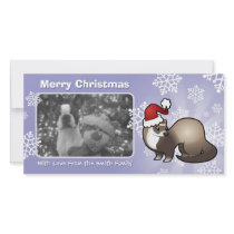 Christmas Ferret Custom Photo Card