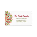 Christmas Festive Flower Holiday Address Labels