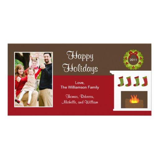 Christmas Fireplace Photo Card 2011
