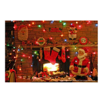 CHRISTMAS FIREPLACE posters