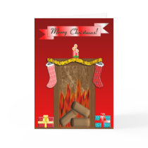 Christmas Fireside Card cards