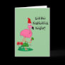 Christmas Flamingo Greeting Card