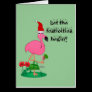 Christmas Flamingo Greeting Card