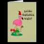 Christmas Flamingo Greeting Card