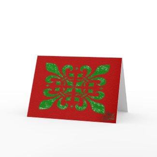 Christmas Fleur De Lis card