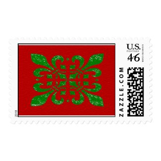 Christmas Fleur De Lis stamp