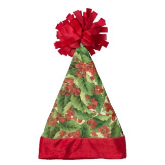 Christmas floral pattern Santa hat