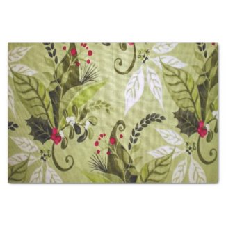 Christmas floral pattern tissue paper 10" x 15" tissue paper