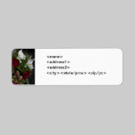 Christmas Flower Arrangement Avery Label