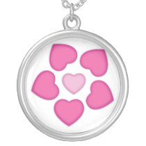 Christmas Flower Heart necklaces