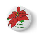 christmas flower, MerryChristmas buttons