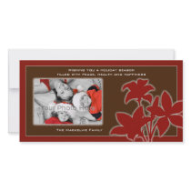 Christmas flower photocard by theonedesigns Christmas flower photocard