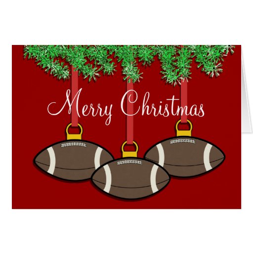 Christmas Football Card | Zazzle