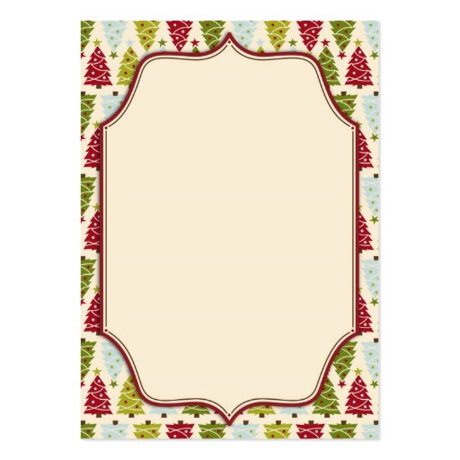 Christmas Forest Gift Tag 2 Business Card Templates (back side)