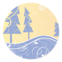 Christmas forest stickers