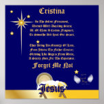 Christmas Forget Me Not Poem-Customize Posters