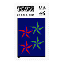 Christmas Four Stars postage by lonvig Christmas Four Stars postage