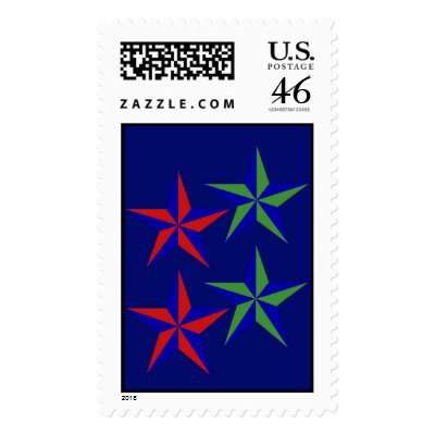 Christmas Four Stars Postage by lonvig