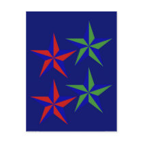 Christmas Four Stars postcards by lonvig Christmas Four Stars postcards