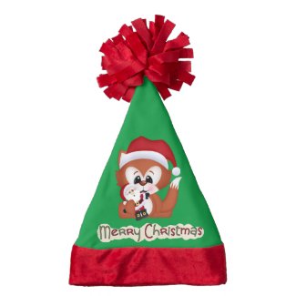 Christmas fox Holiday cartoon hat Santa Hat