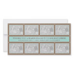 Christmas Frame Collage Baby Blue Brown Picture Card