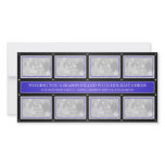 Christmas Frame Collage Blue Black Photo Card Template