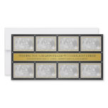 Christmas Frame Collage Gold Black Picture Card