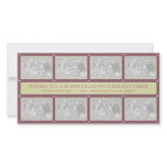 Christmas Frame Collage Green Burgundy Photo Card Template