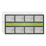 Christmas Frame Collage Lime Green Black Custom Photo Card