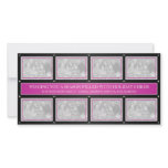 Christmas Frame Collage Magenta Black Photo Cards