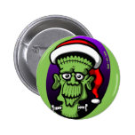 Christmas Frankenstein Button