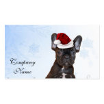 Christmas French Bulldog Business Cards
