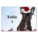 Christmas French Bulldog Table Cards