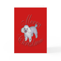 Christmas French Poodle cards
