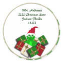 Christmas Frog and Address Stickers by HolidayFun Christmas Frog and Address Stickers