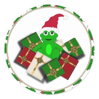Christmas Frog and Gift Stickers sticker