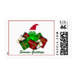 Christmas Frog and Gifts Postage