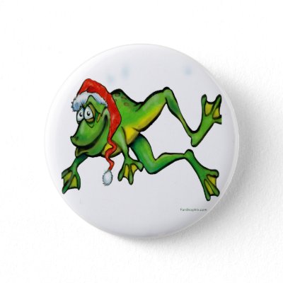 Christmas Frog buttons