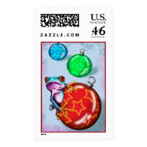 Christmas frog postage