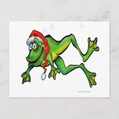 Christmas Frog postcards