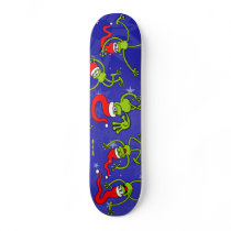 Christmas Frogs jumping, dancing and celebrating! Skate Decks