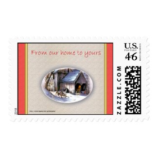 Christmas from our home to yours Happy Holidays Postage Stamps