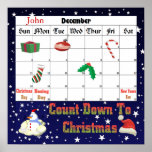 Christmas Frosty Countdown To Christmas Posters