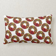 Christmas Fruit Wreath Pillow